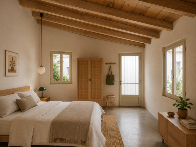 Υπνοδωμάτιο με είσοδο στην αυλή — Athmonon Courtyard Studios · ενδεικτική απεικόνιση