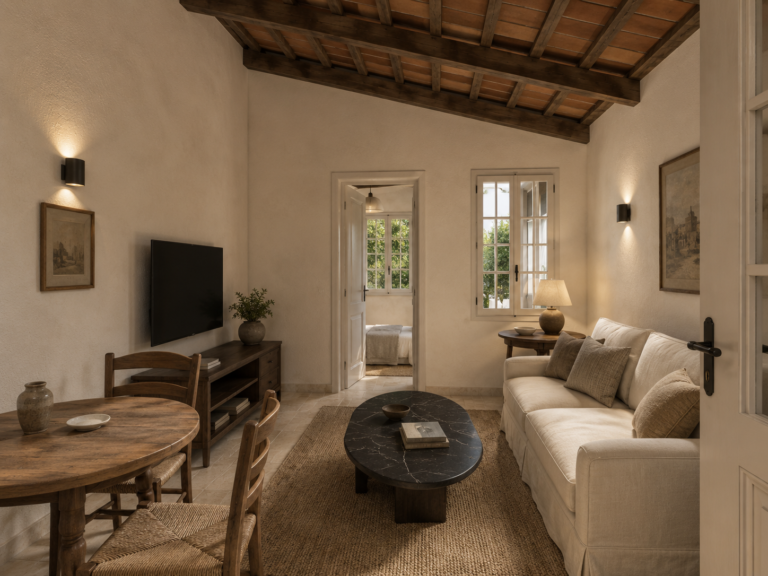 Καθιστικό και τραπεζαρία — Anavryta Garden Studios · ενδεικτική απεικόνιση